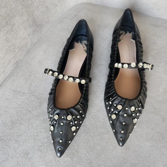 Antonio Melani Jennifer Sumko flats 8 black leather LyssaLou Mary Jane new $130 - Picture 5 of 14